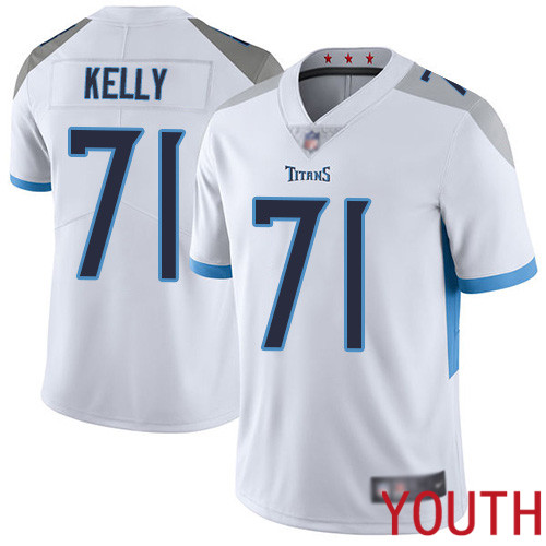 Tennessee Titans Limited White Youth Dennis Kelly Road Jersey NFL Football #71 Vapor Untouchable->youth nfl jersey->Youth Jersey